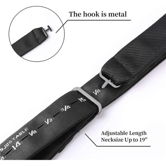 Bow Ties for Men Solid Color Self Tie Bow Tie Pocket Square Set Classic Formal - Picture 5 of 7